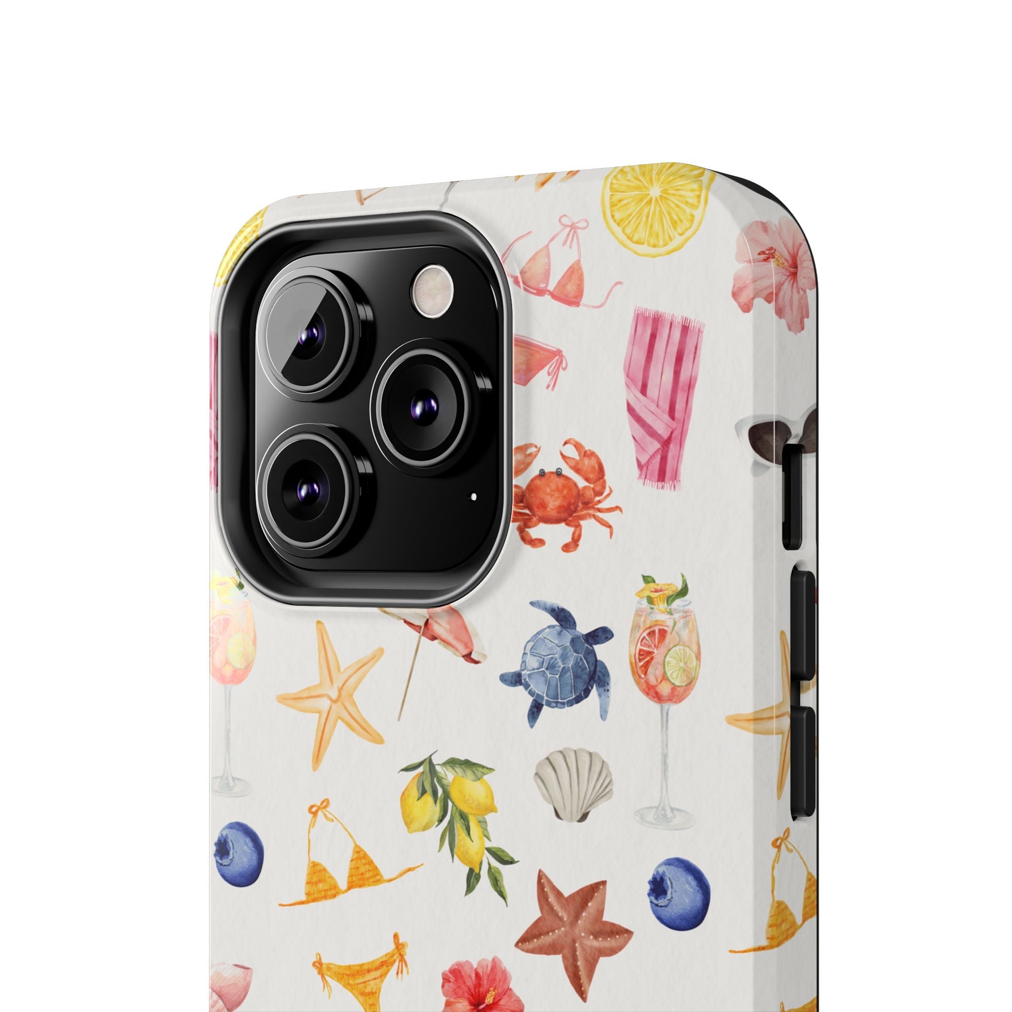 Customizable: Tropical Summer Phone Case, Vivid Coastal Design, Perfect Gift for Beach Lovers, Vacation Memories, Durable Tough Cases