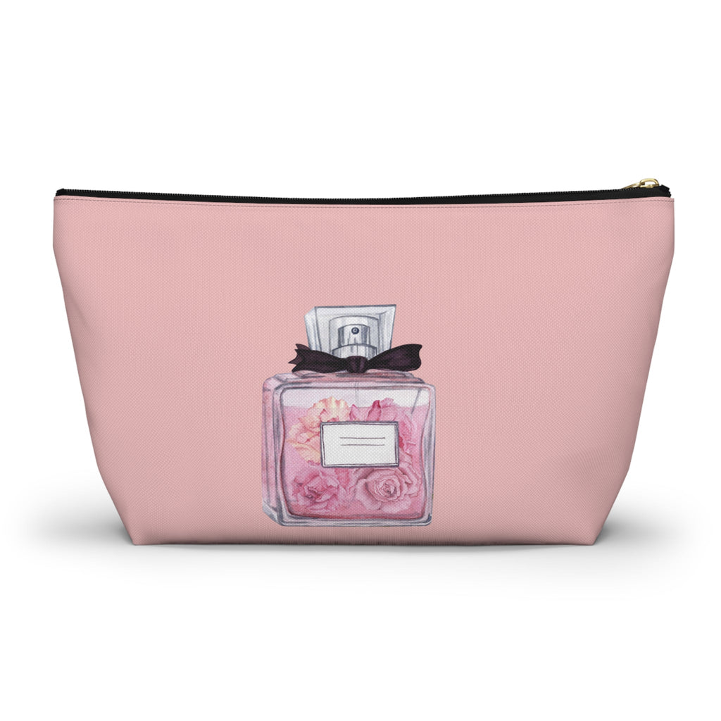 Customizable Chic Makeup Pouch, Cosmetic Bag, Travel Organizer, Floral Print, Gift for Her