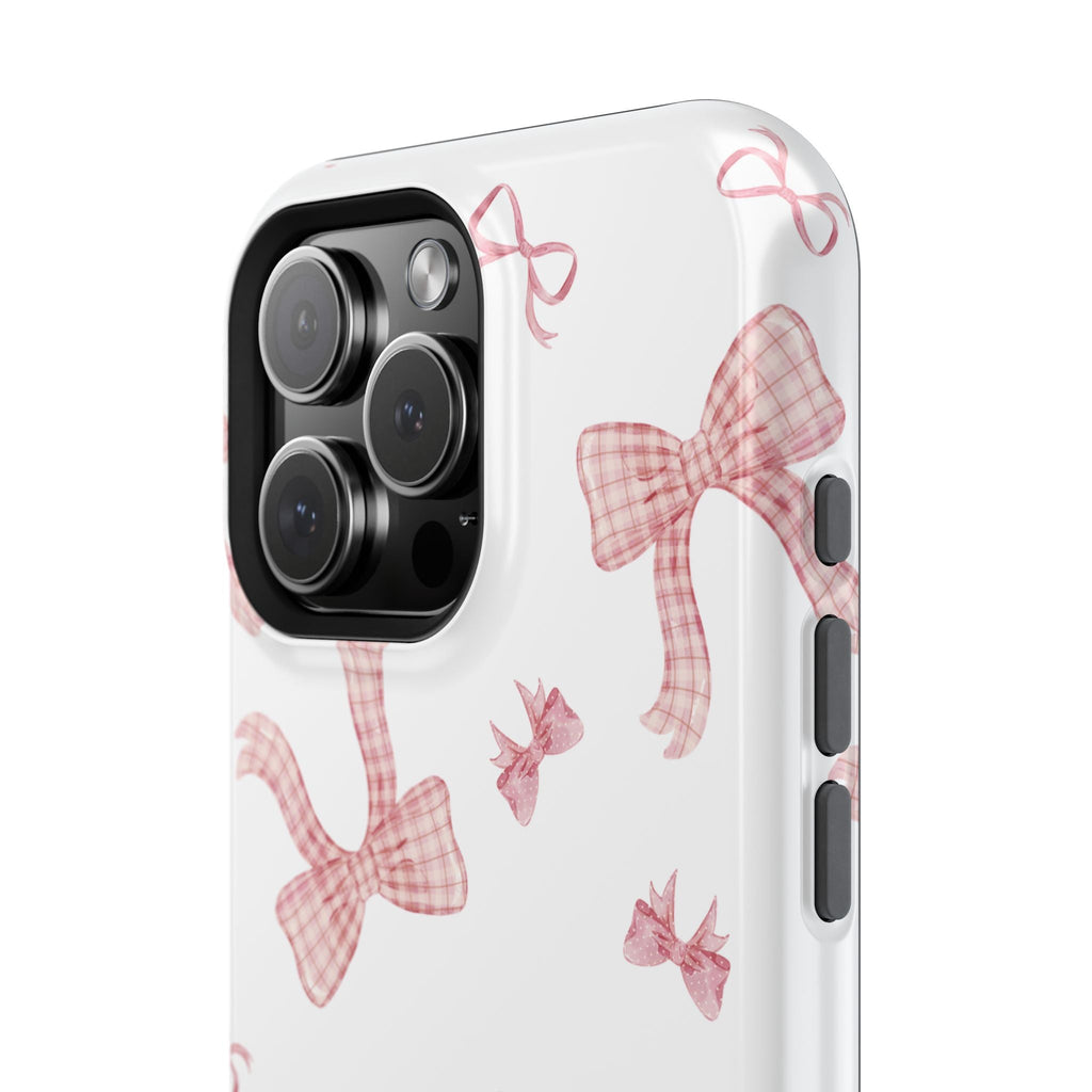 Customizable: Gingham Chic Bow Pattern Phone Case