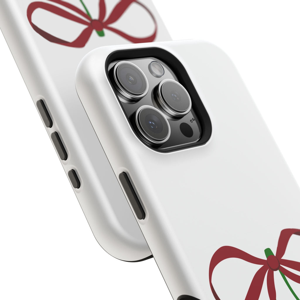 Customizable: Cherry Bow Impact-Resistant Case for Smartphones | Cute Phone Cover | Gift for Her | Cherry Lover's Accessory | Durable Phone Case