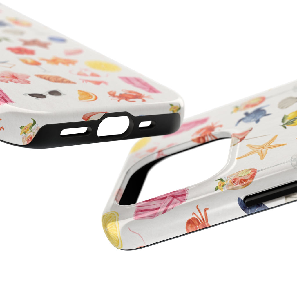 Customizable: Tropical Summer Phone Case, Vivid Coastal Design, Perfect Gift for Beach Lovers, Vacation Memories, Durable Tough Cases