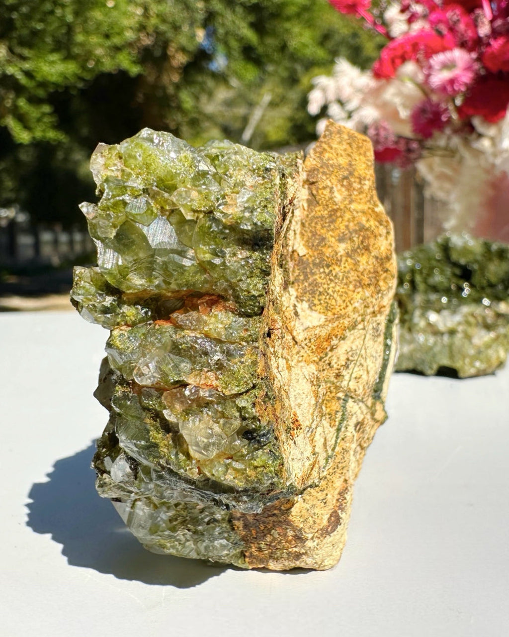 Epidote Quartz Cluster