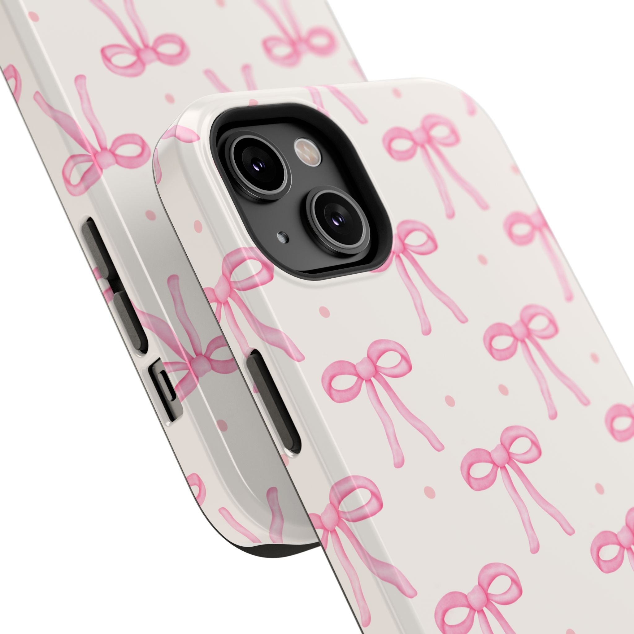 Customizable: Cute Pink Bow Impact-Resistant Phone Case