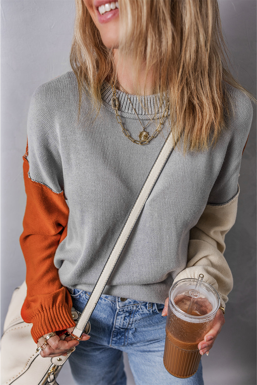 Alejandra Sleeve Ribbed Trim Sweater