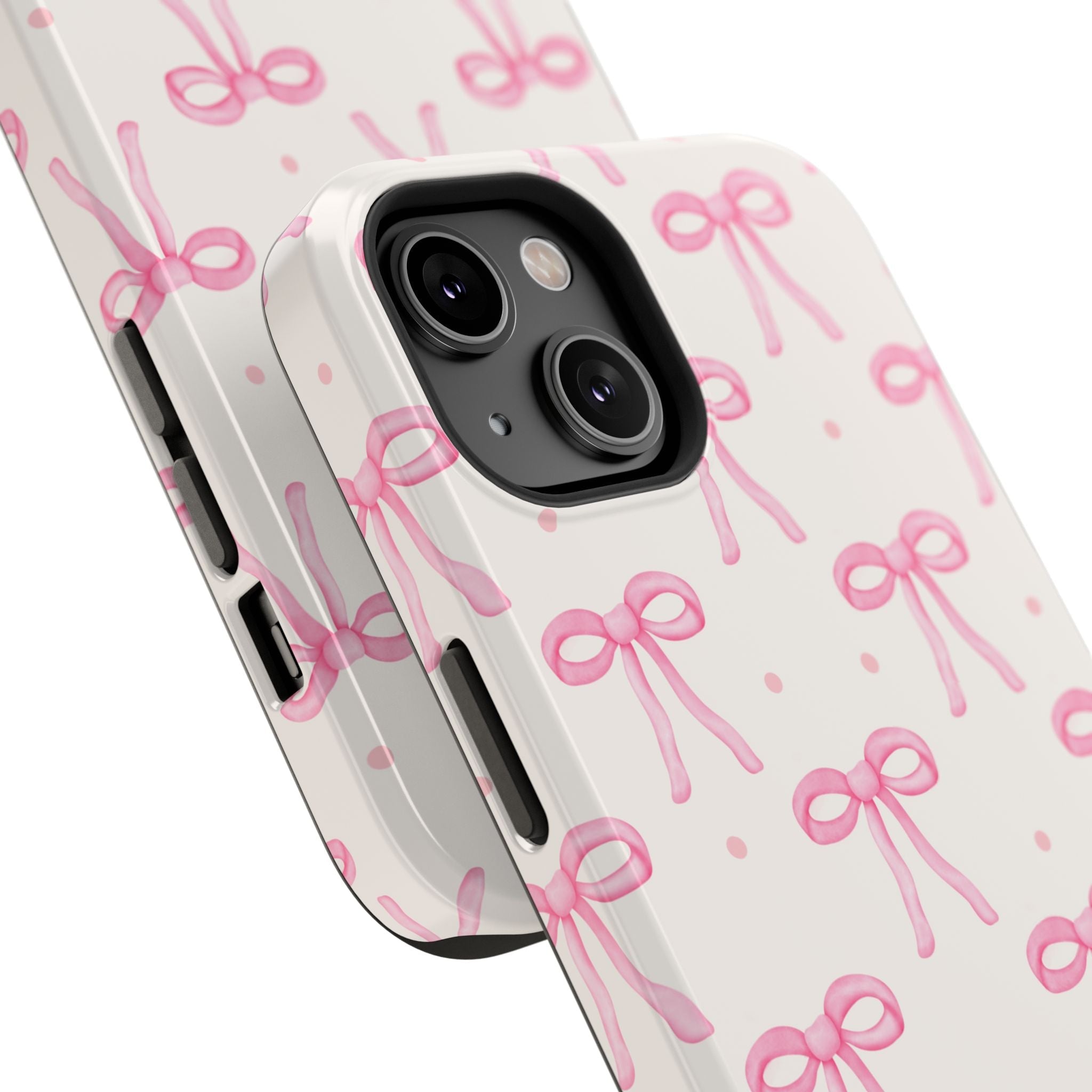 Customizable: Cute Pink Bow Impact-Resistant Phone Case