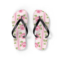 Customizable: Floral Flip Flops, Cute Summer Sandals, Beach Footwear, Vacation Essentials, Flower Printed Rubber Flip Flops