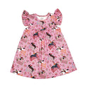 Stadium Jumping Milk Silk Flutter Dress