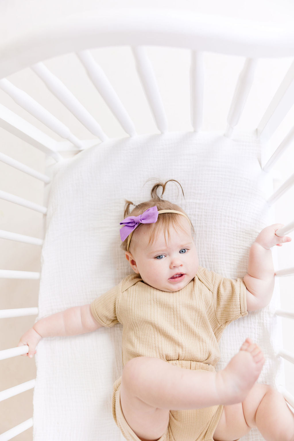 Purple Mini Pinwheel Bow