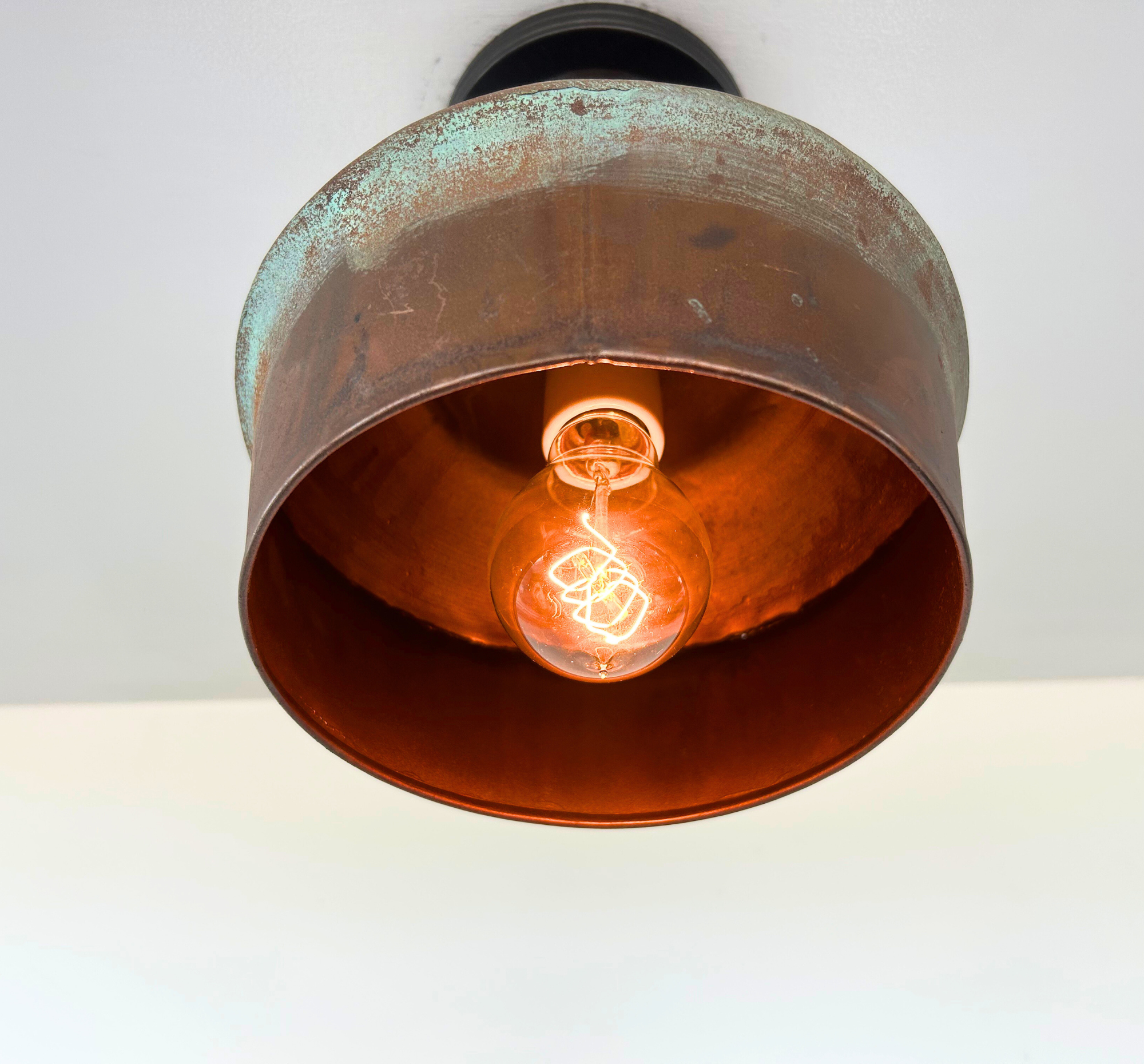 Modern Handcrafted Copper Pendant Light with Chain | 8.5"