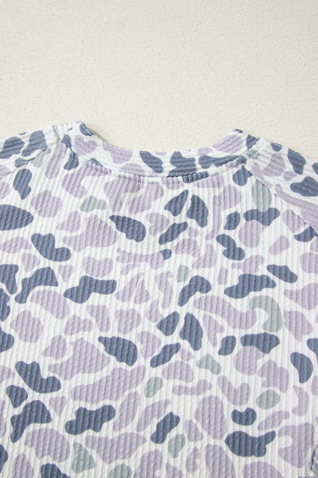 Camo Corded Knit Tee & Drawstring Pants Set