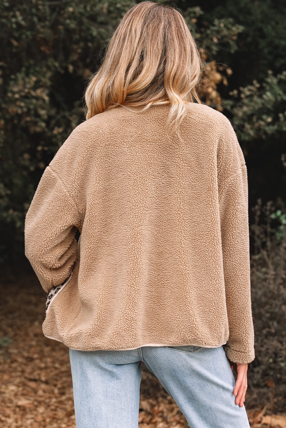 Renaona Print accent Plush Jacket