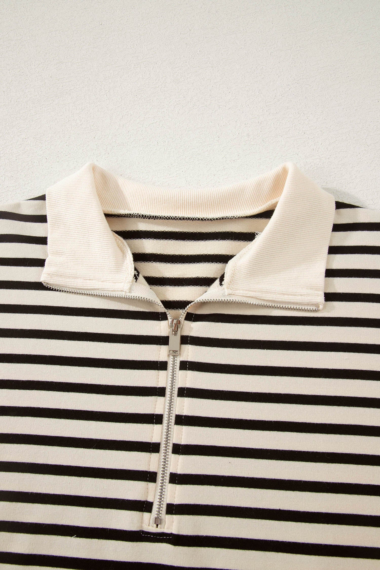 Stripe Colorblock Zip Polo & Drawstring Shorts Set