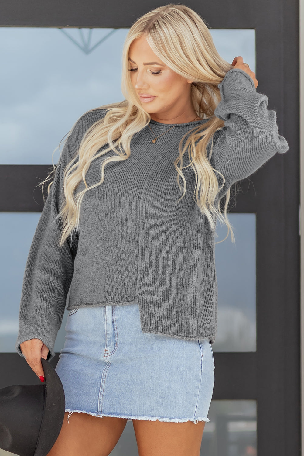 Tessa Patchwork Drop Shoulder Sweater