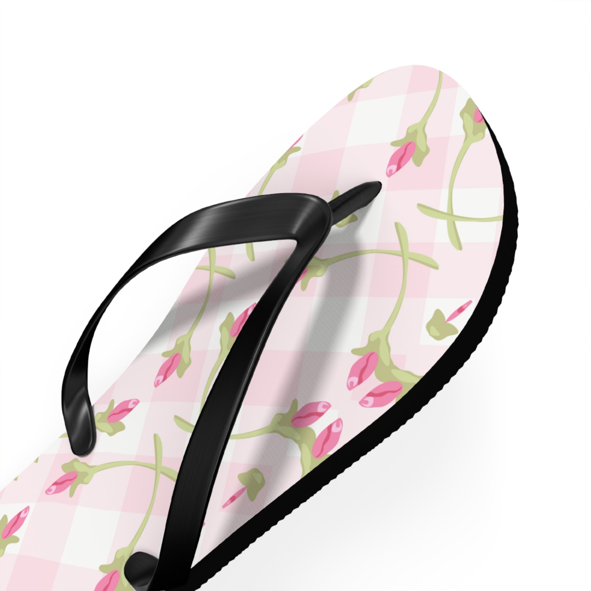 Customizable: Chic Floral Flip Flops for Summer Fun, Beach Vacation Sandals, Garden Party Footwear, Stylish Slip-Ons, Spring Accessories