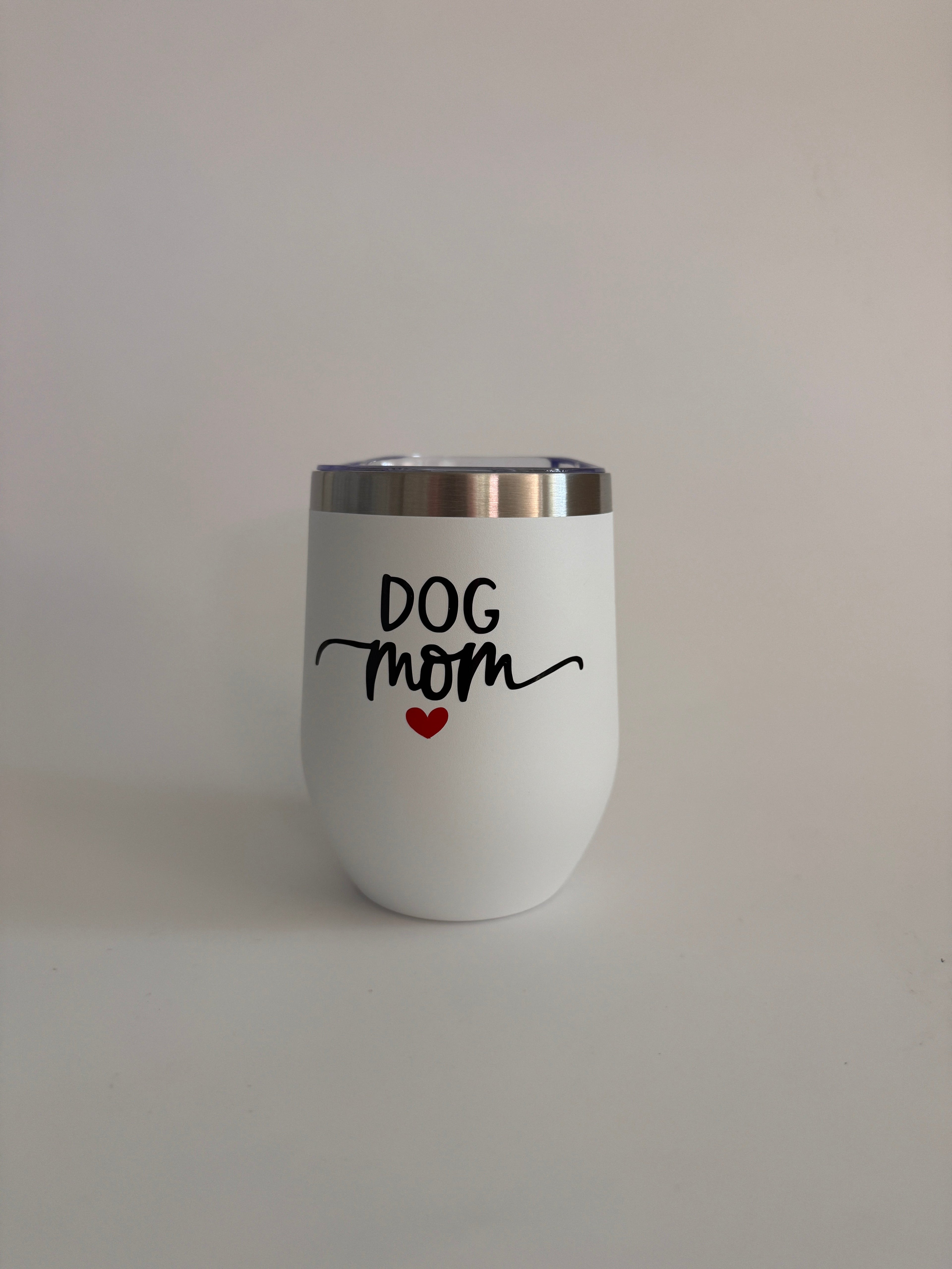 Dog Mom Stainless Steel Tumbler | 12 oz Insulated Dog Lover Gift
