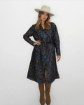 Zoey Midi Dress - Blue Flower