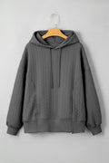 Promise Textured Baggy Solid Hoodie