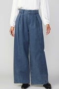 Vintage Indigo Denim Wide Pants