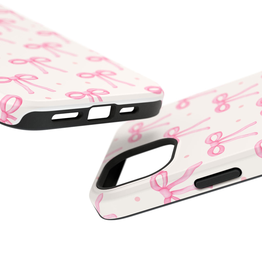 Customizable: Cute Pink Bow Impact-Resistant Phone Case