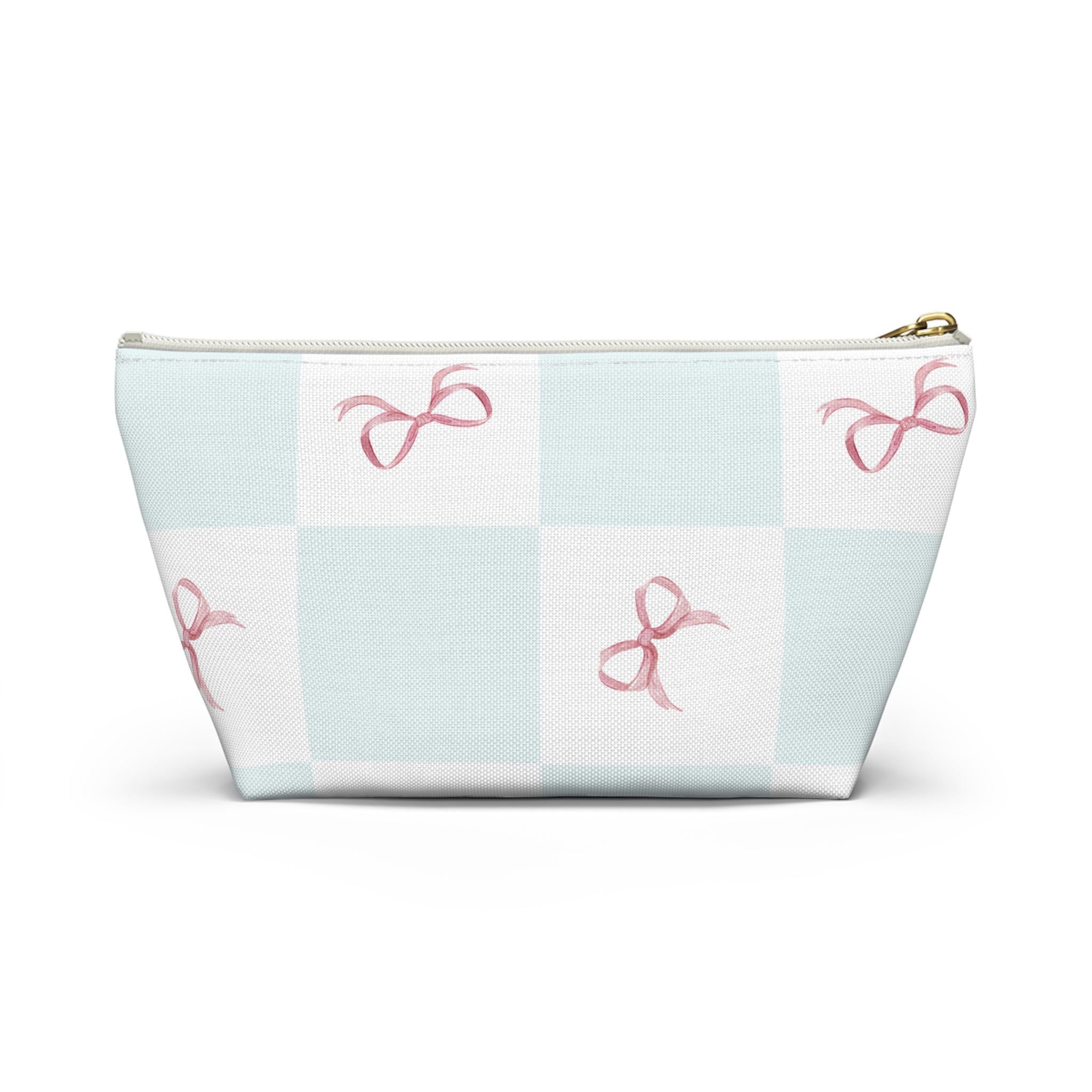 Customizable: Charming Ribbon Accessory Pouch, Makeup Bag, Gift for Her, T-bottom Style, Cute Storage, Birthday Present, Bridesmaid Gift