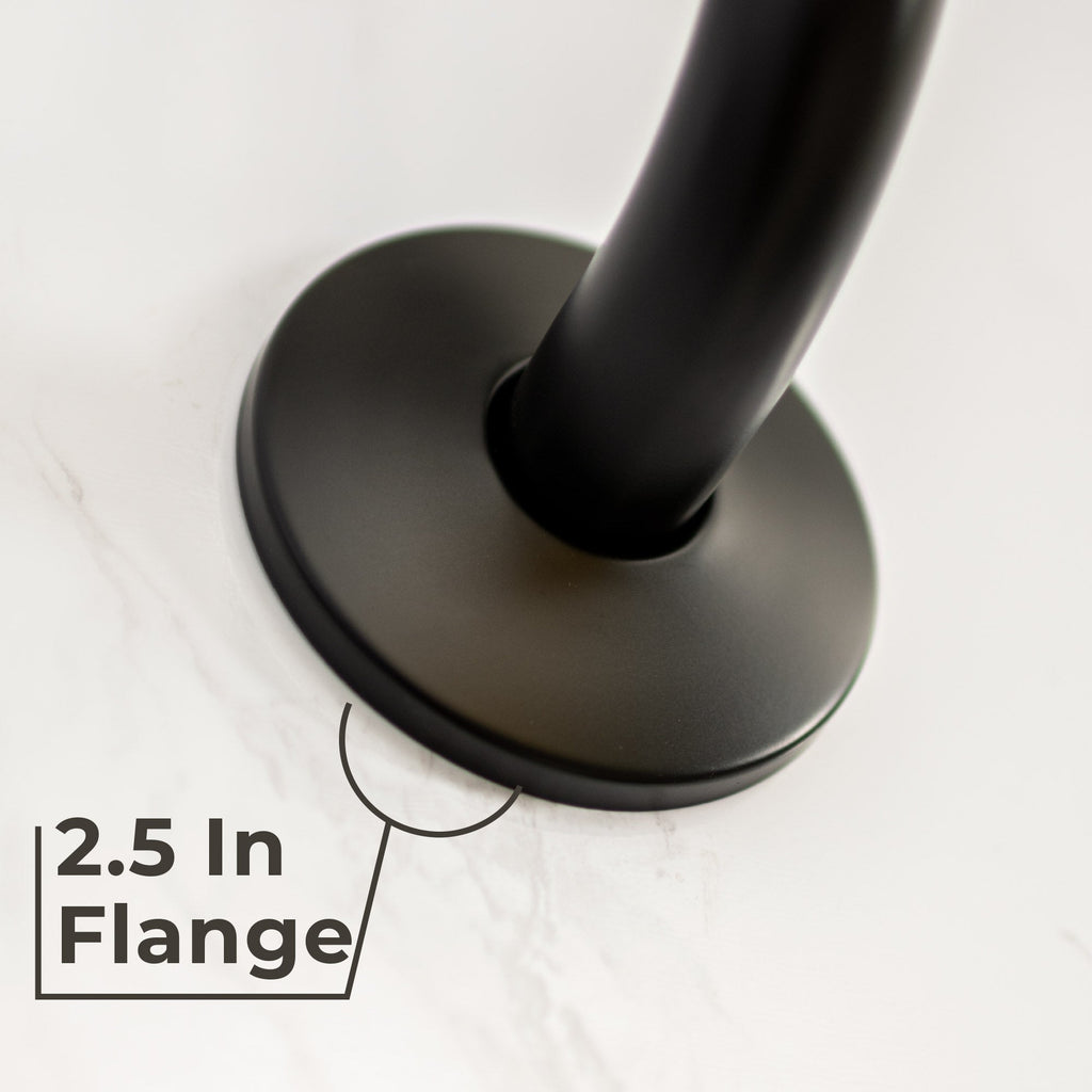 10.5 in. S-Shaped Stainless Steel Shower Head Extension Arm (Black Finish)
