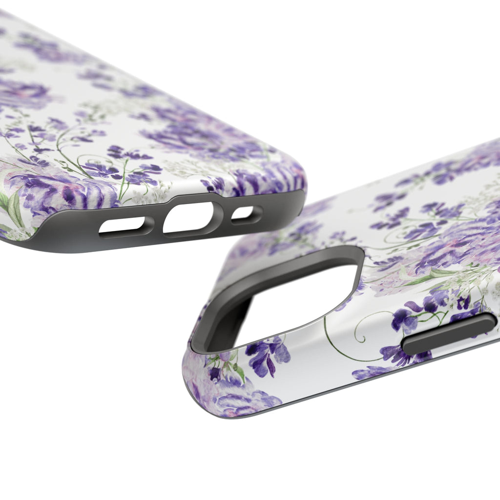 Customizable: Purple Floral Impact-Resistant Phone Case