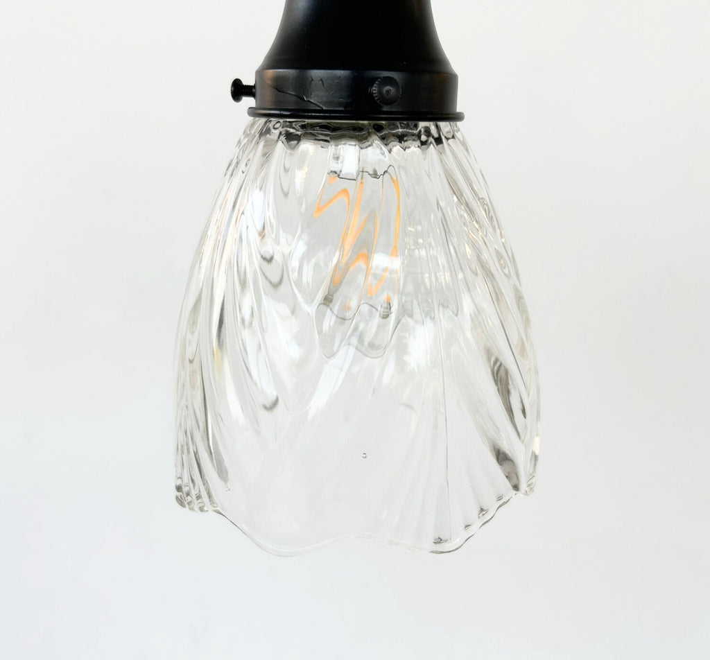 Heavy Pressed Vintage 1960's Pendant or Sconce
