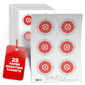 EZ2C Targets #24: Six Bullseye 11"x17" Shooting Paper Target USA MADE