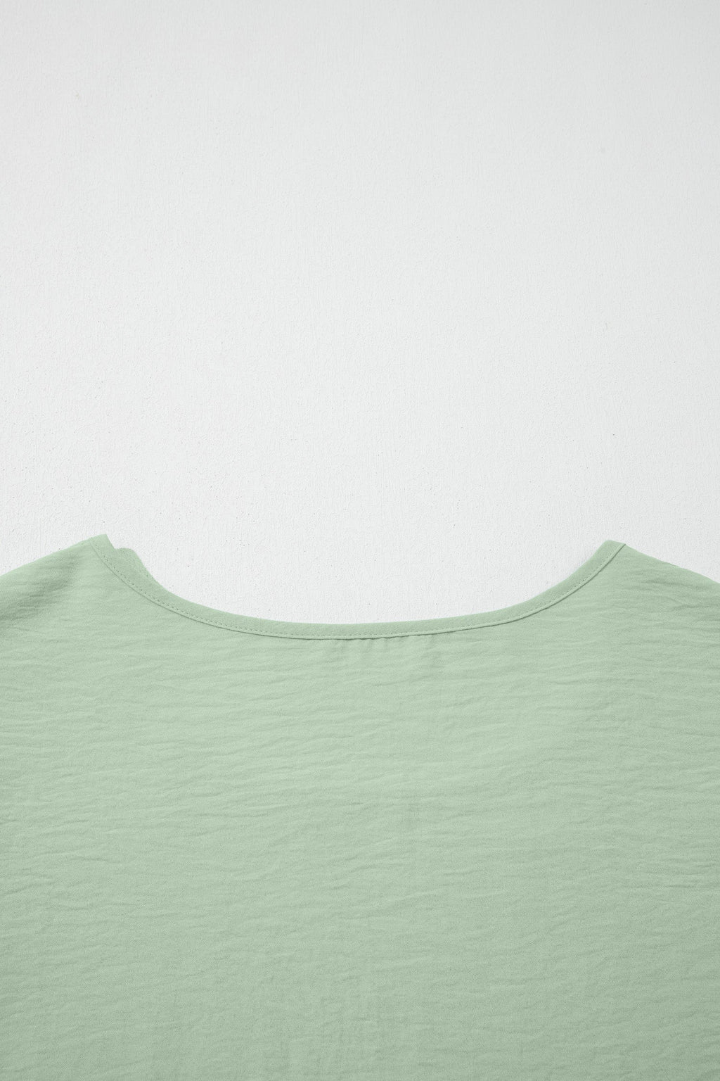 Plus Size Solid Crew Neck Ruffle Sleeve Top