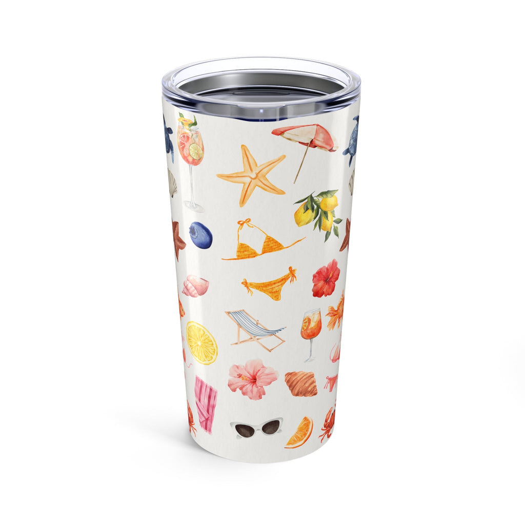 Customizable: Tropical Tumbler 20oz | Summer Drinkware, Beach Vibes, Travel Mug, Floral Insulated Cup, Gift for Her
