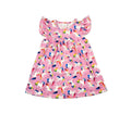 Be A Unicorn In A Field Of Horses Milk Silk Flutter Dress