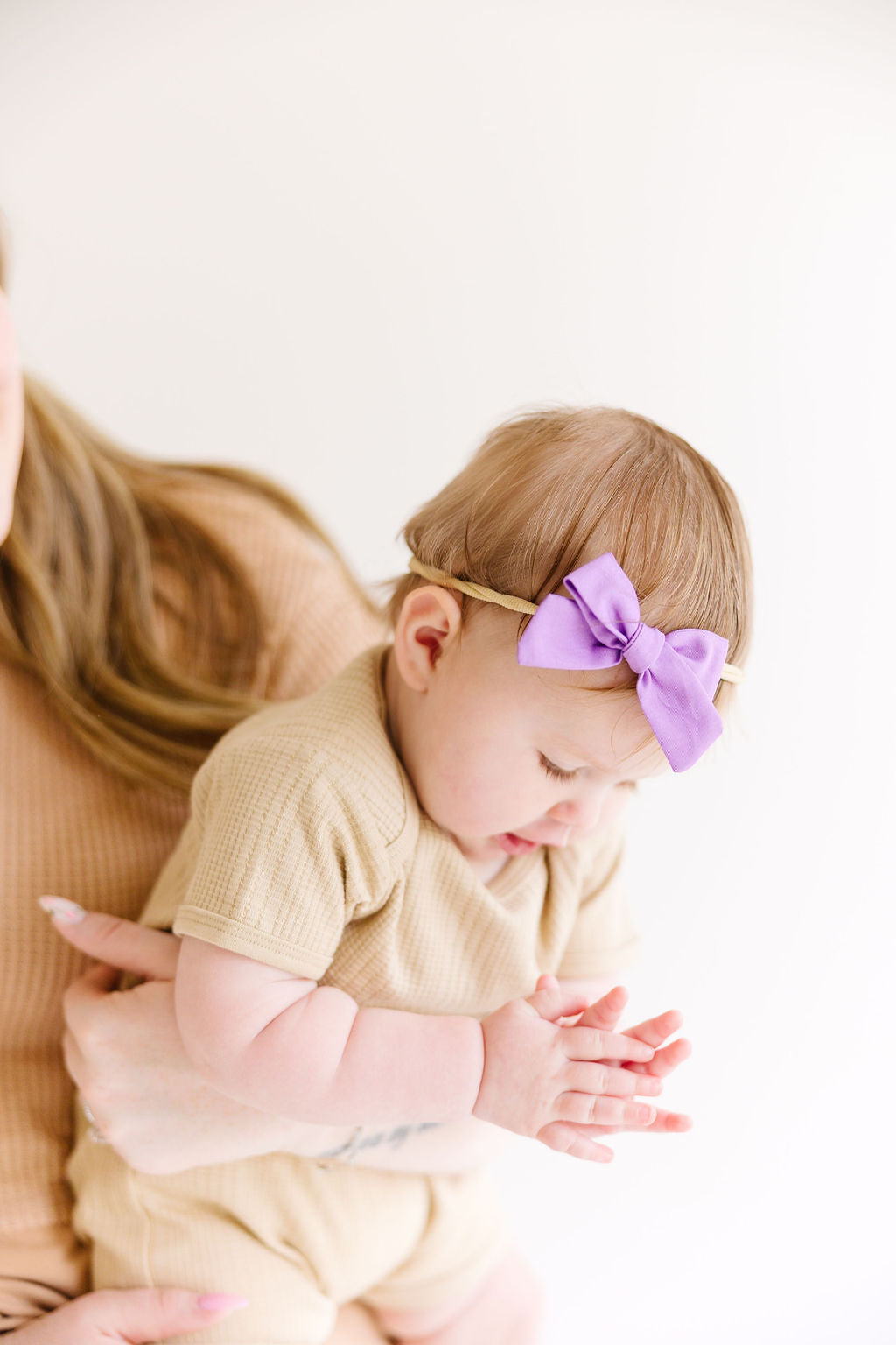 Purple Mini Pinwheel Bow
