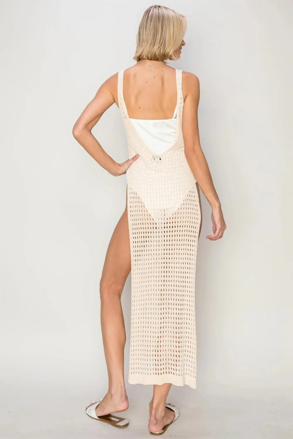 HYFVE Crochet Backless Cover Up Dress Boho Style for Effortless Summer Vibes