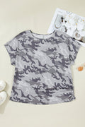 Plus Size Camo Short Sleeve T-Shirt
