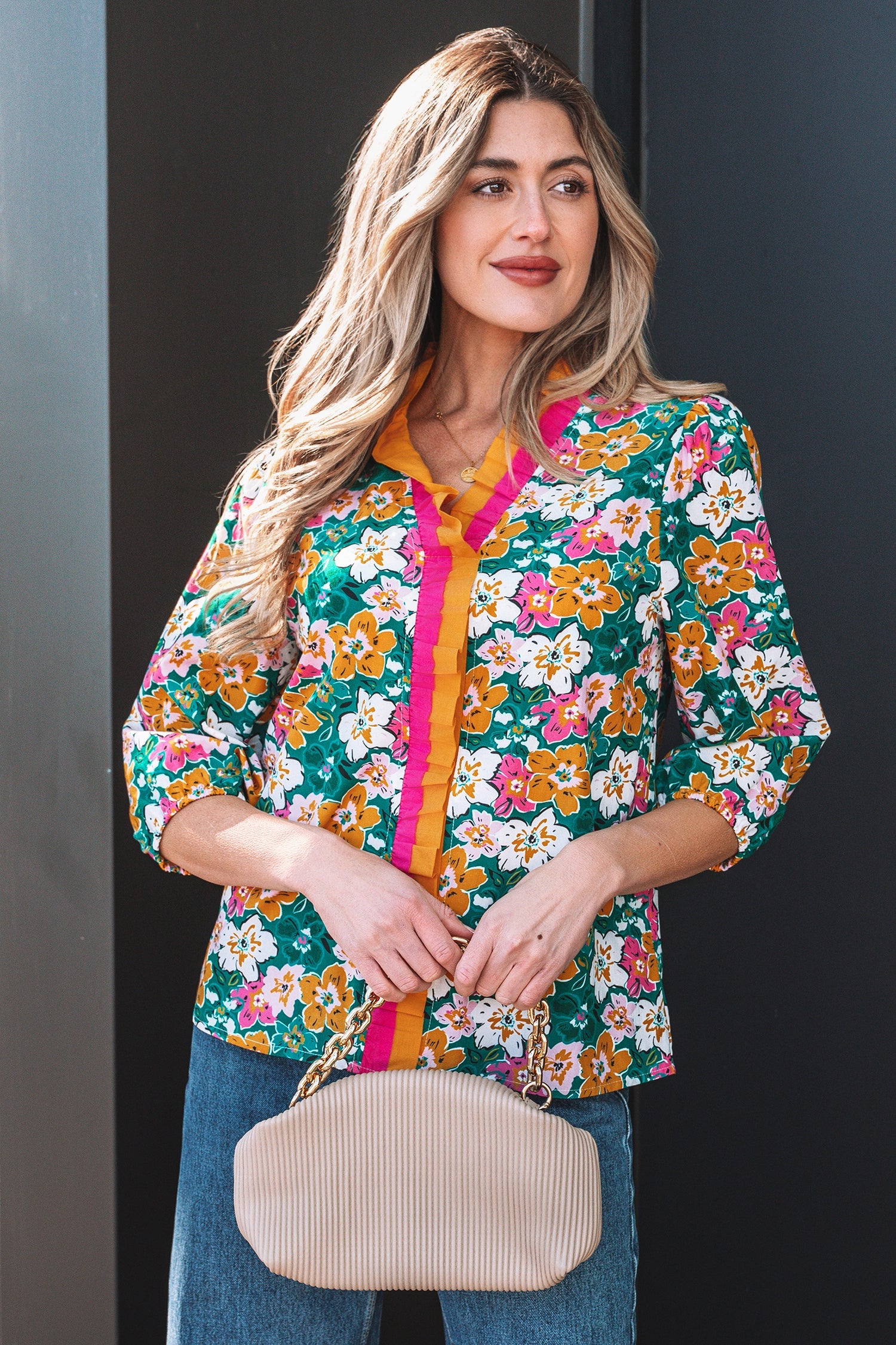 Meadow 3 4 Sleeve Blouse