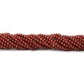 2mm Red Jasper Plain Round Beads, 15 inch