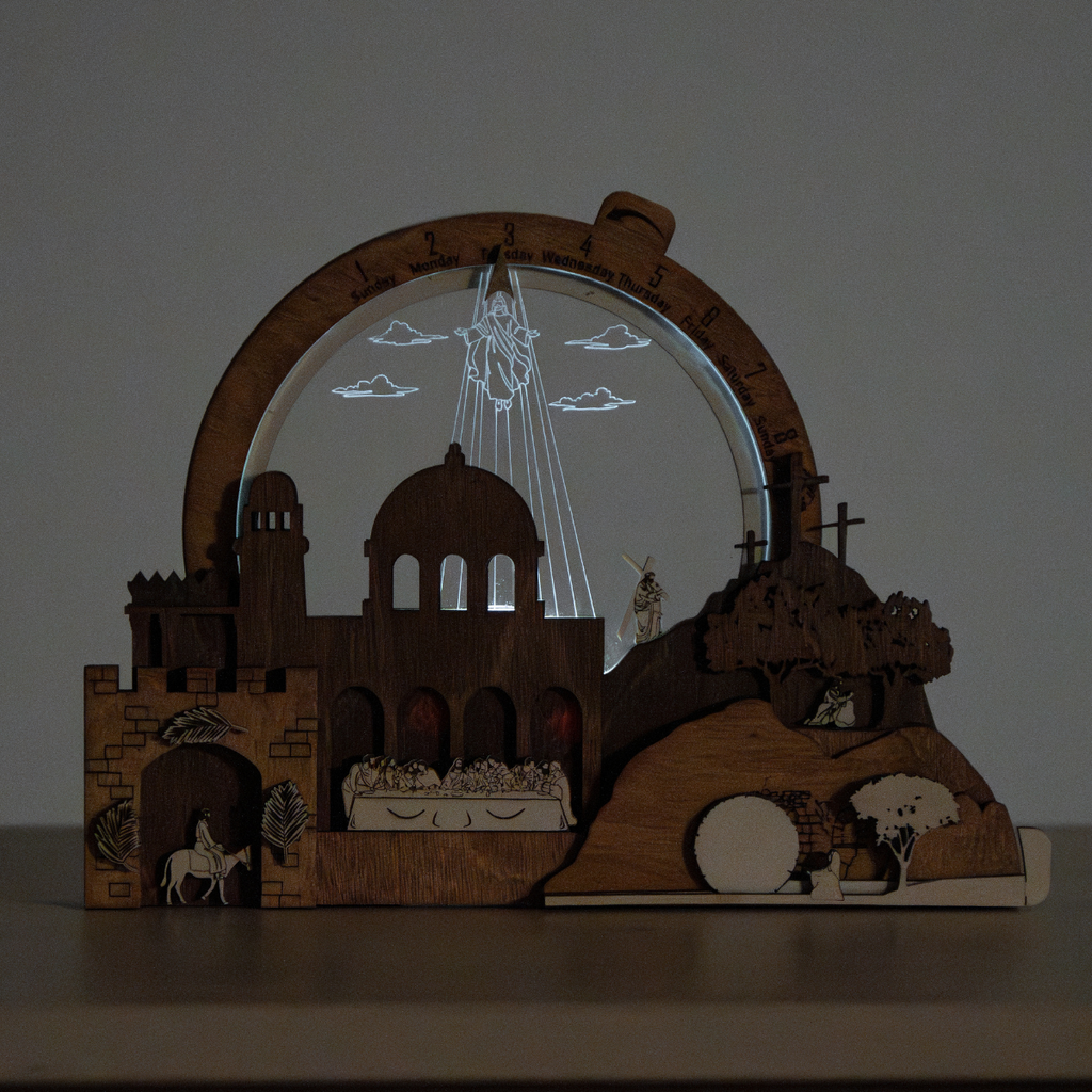Easter Creche Countdown | Light-Up + Music Display