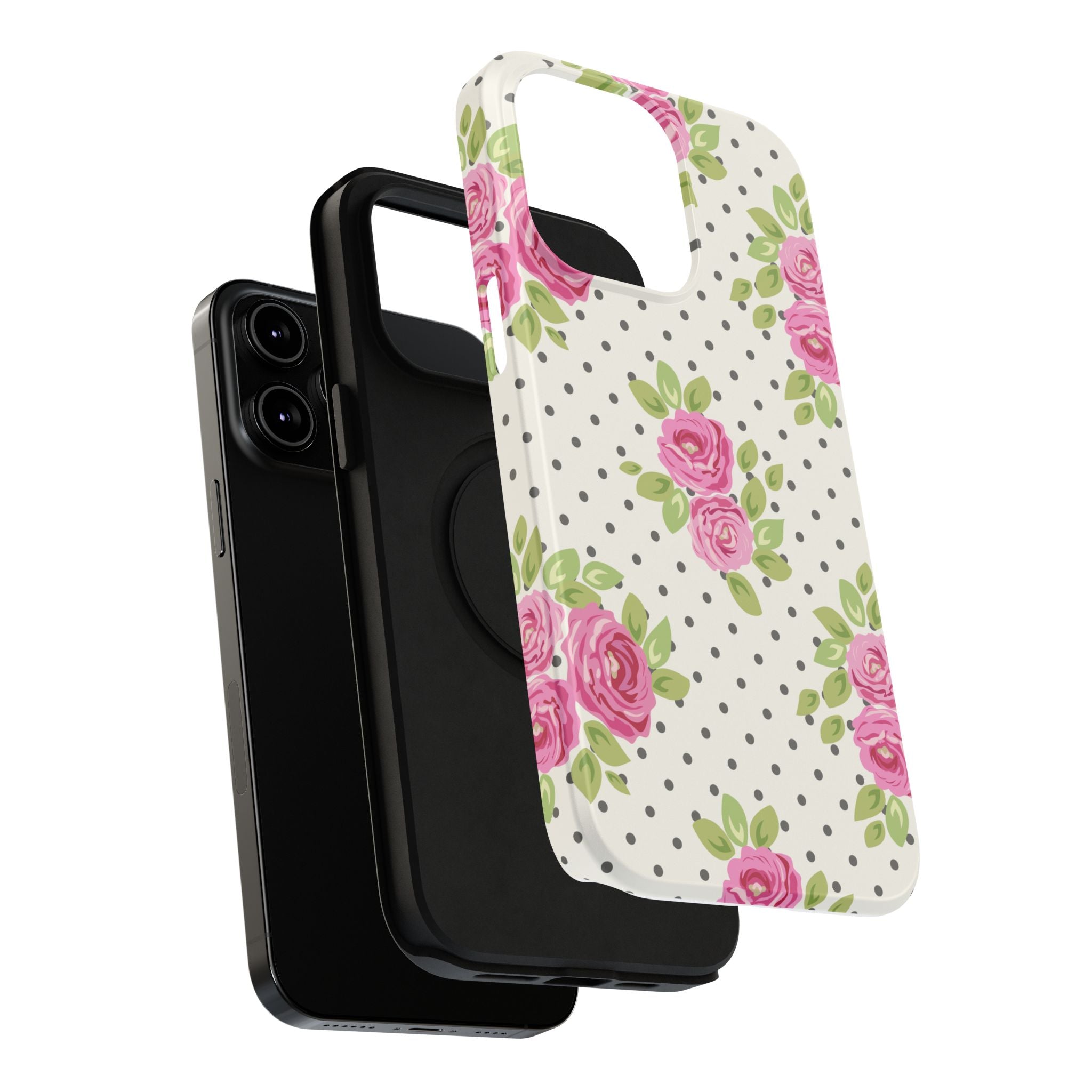 Customizable: Floral Polka Dot Phone Case