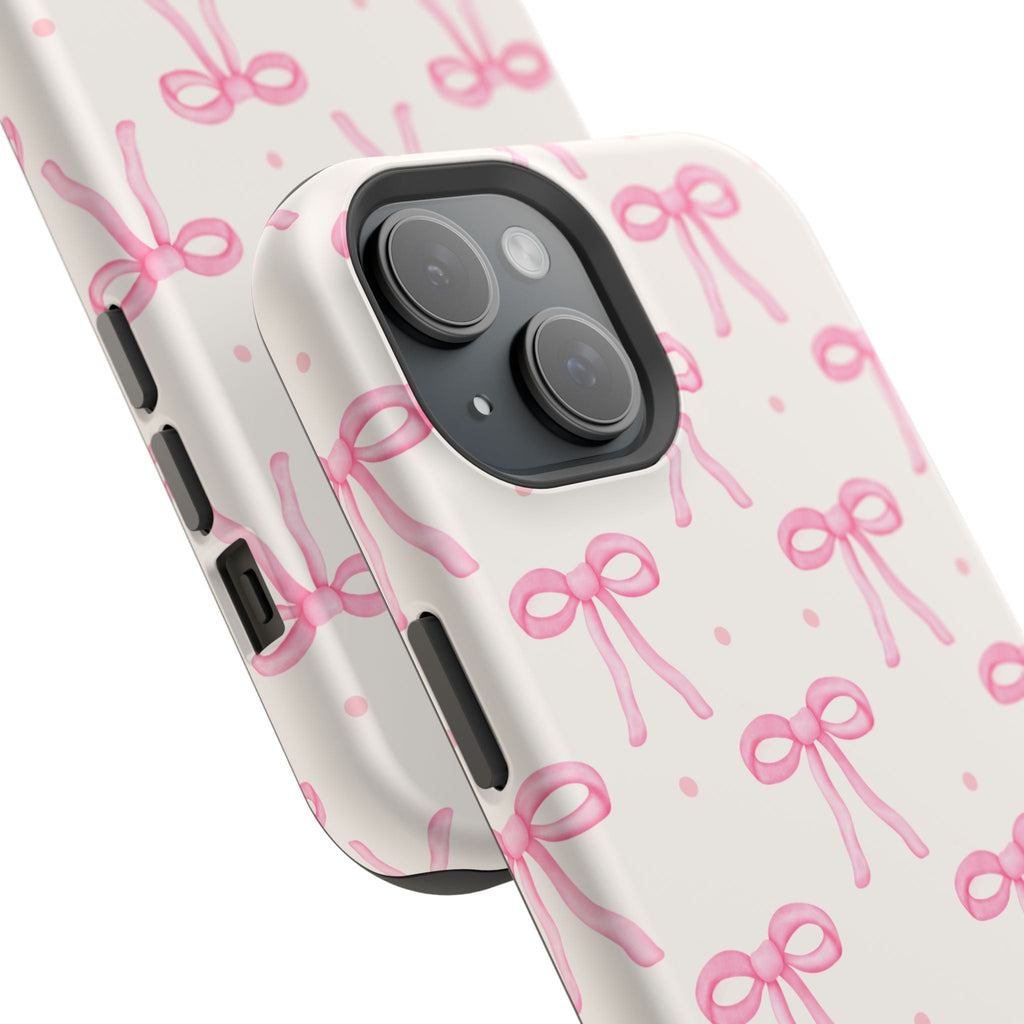 Customizable: Cute Pink Bow Impact-Resistant Phone Case