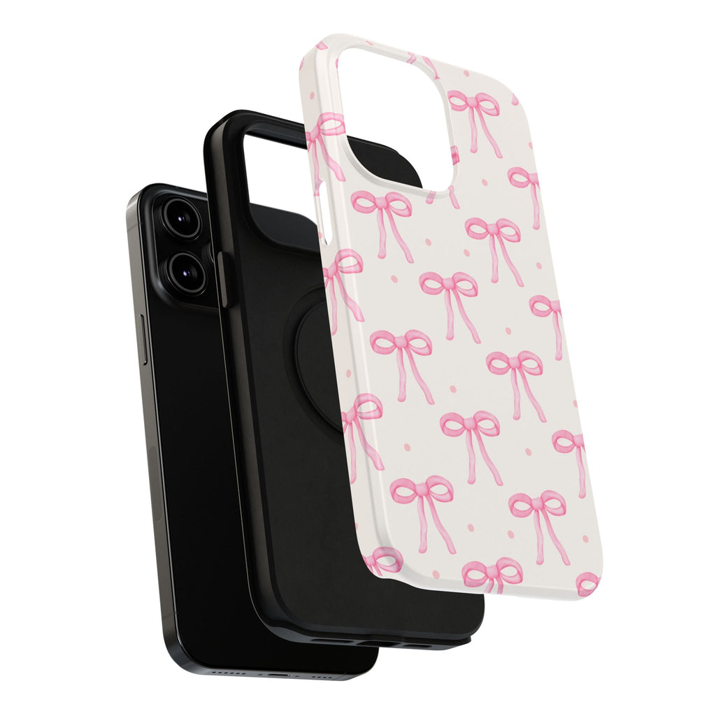 Customizable: Cute Pink Bow Impact-Resistant Phone Case