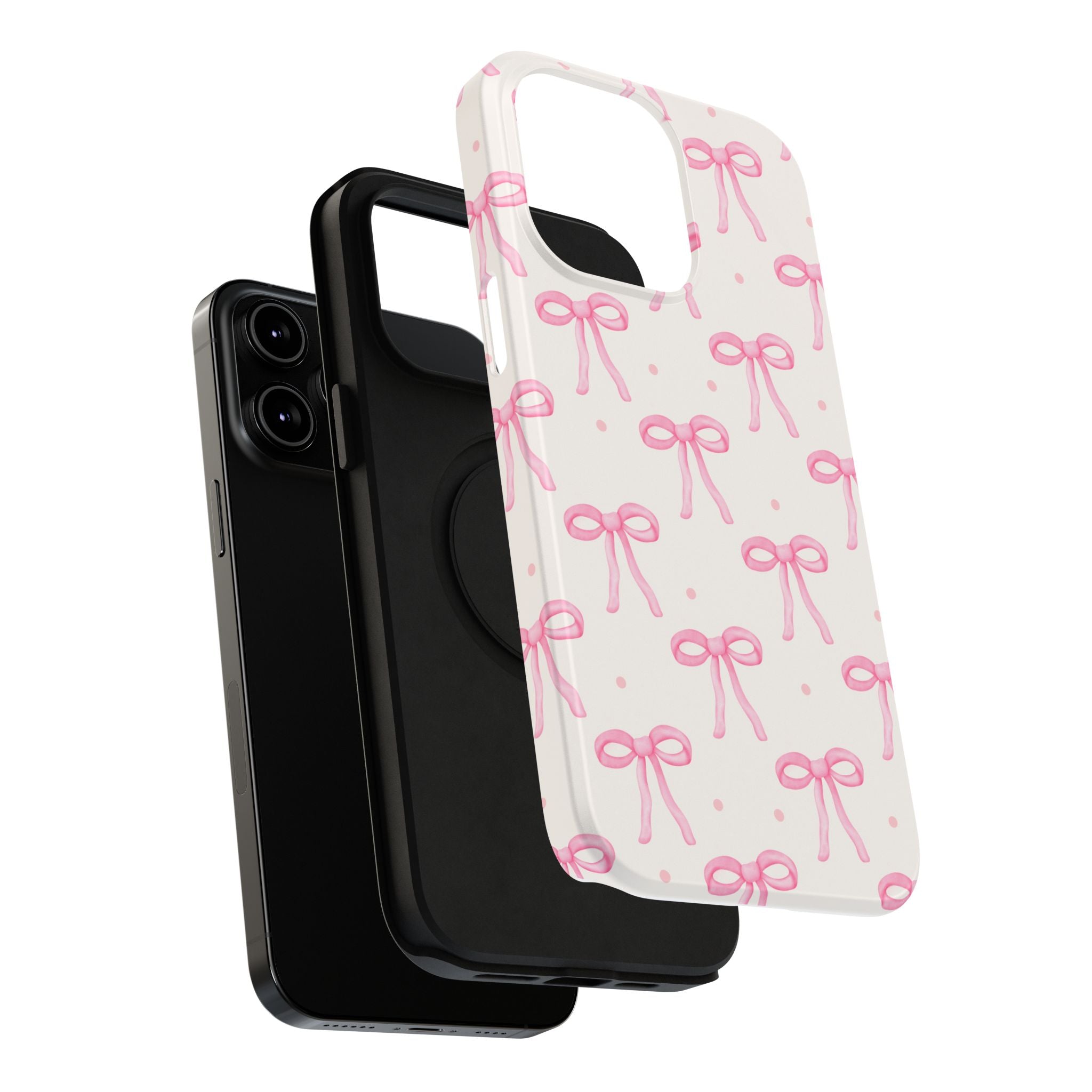 Customizable: Cute Pink Bow Impact-Resistant Phone Case