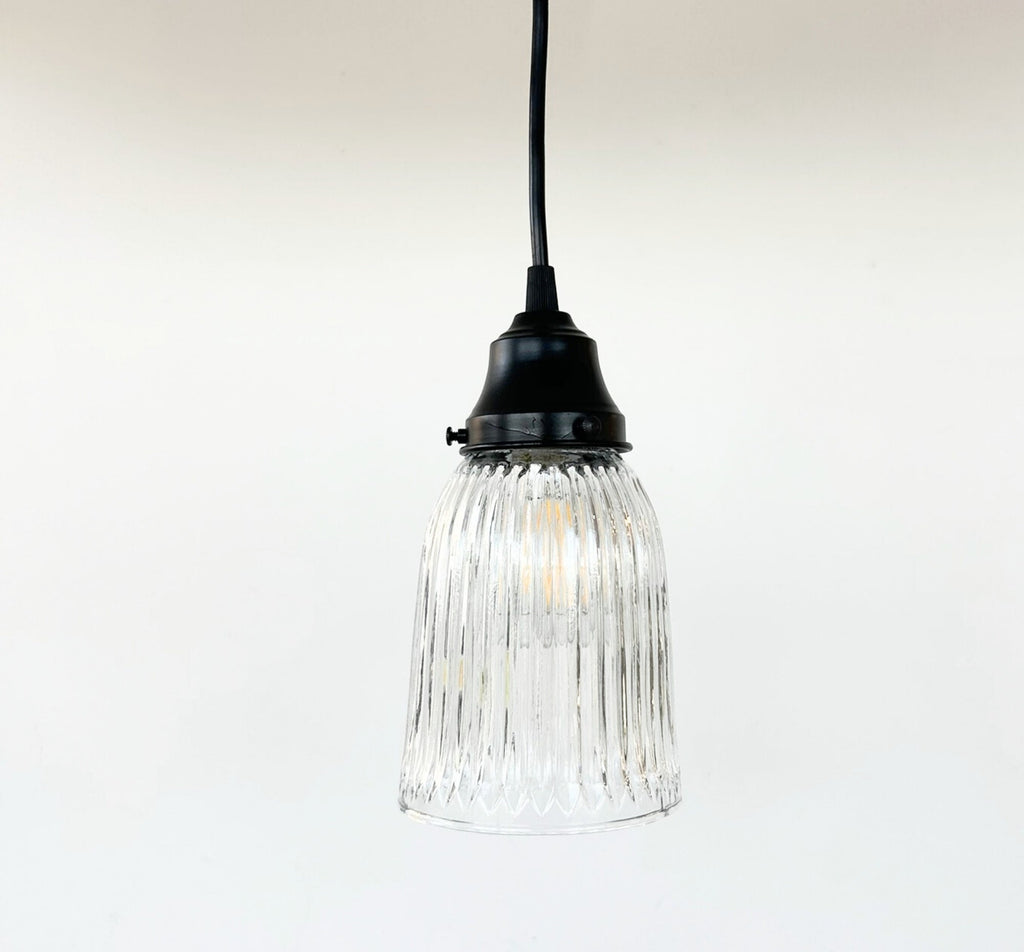 Tall Holophane Antique 1940's Pendant
