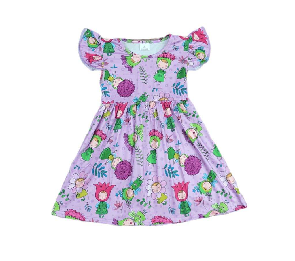 Believe In Fairies Milk Silk Long Flutter Dress