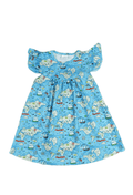 Map Milk Silk Flutter Dress