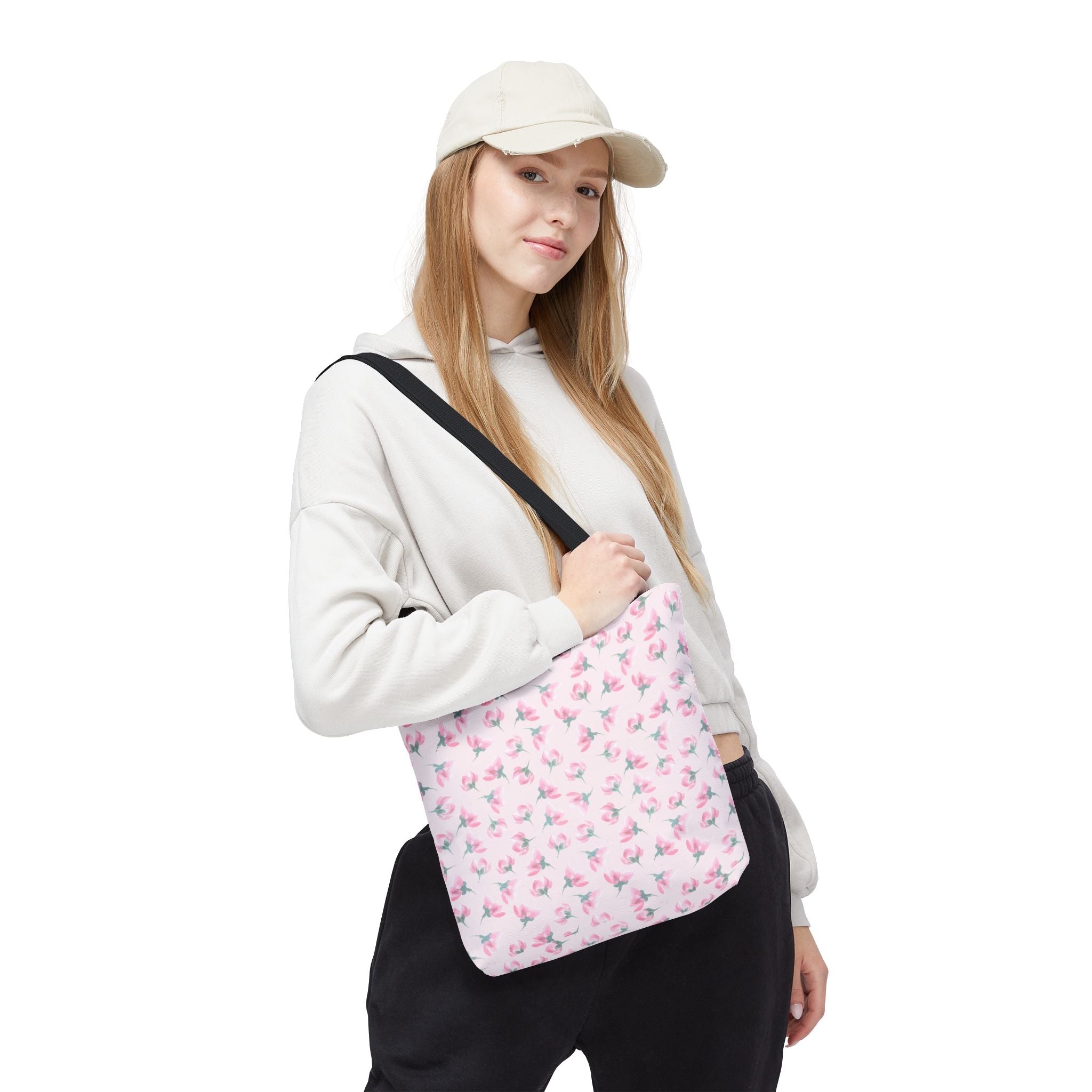 Customizable: Chic Floral Tote Bag, Versatile Shopping Bag, Pretty Grocery Tote, Cute Beach Bag, Stylish Gift for Her