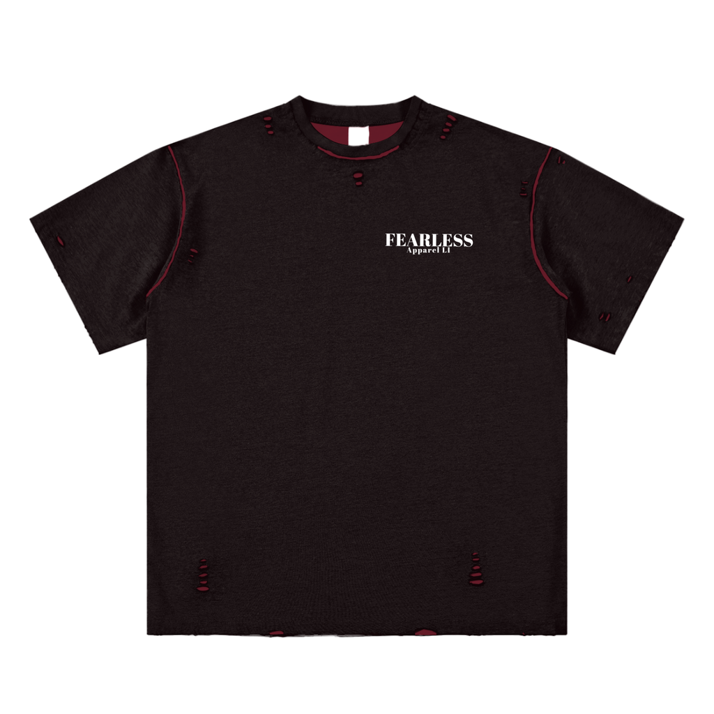 Fearless Apparel Line Hand-frayed Reversible T-shirt