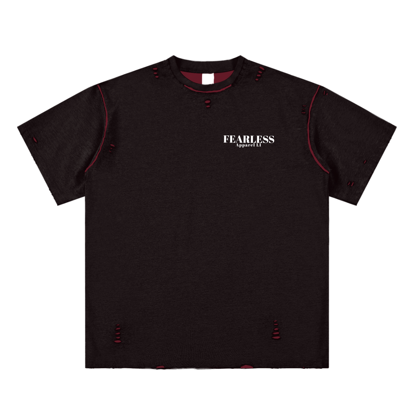Fearless Apparel Line Hand-frayed Reversible T-shirt