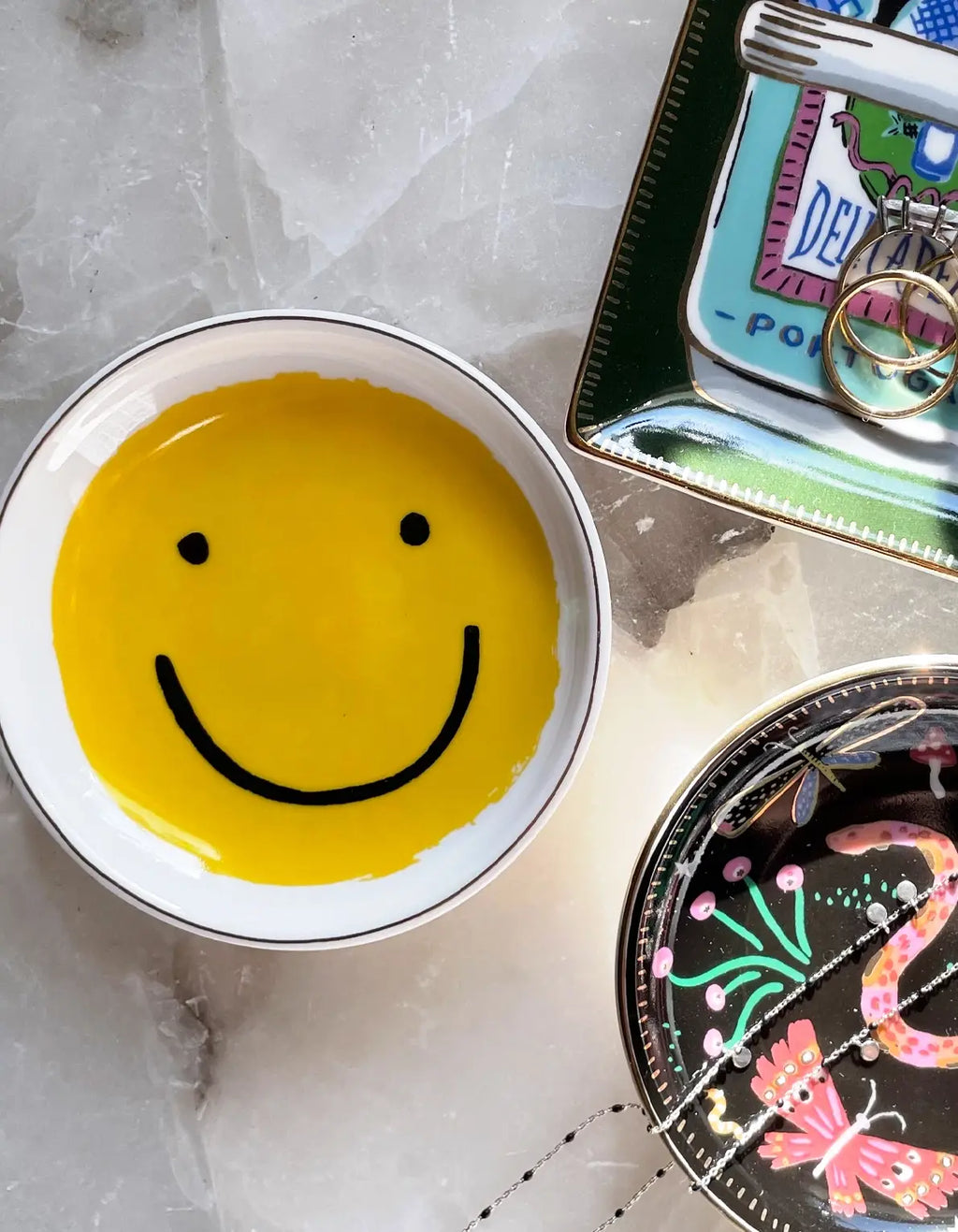 Smiley Porcelain Trinket Dish
