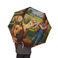 48" Semi-Automatic Umbrella – Windproof Large Travel Rain Umbrella