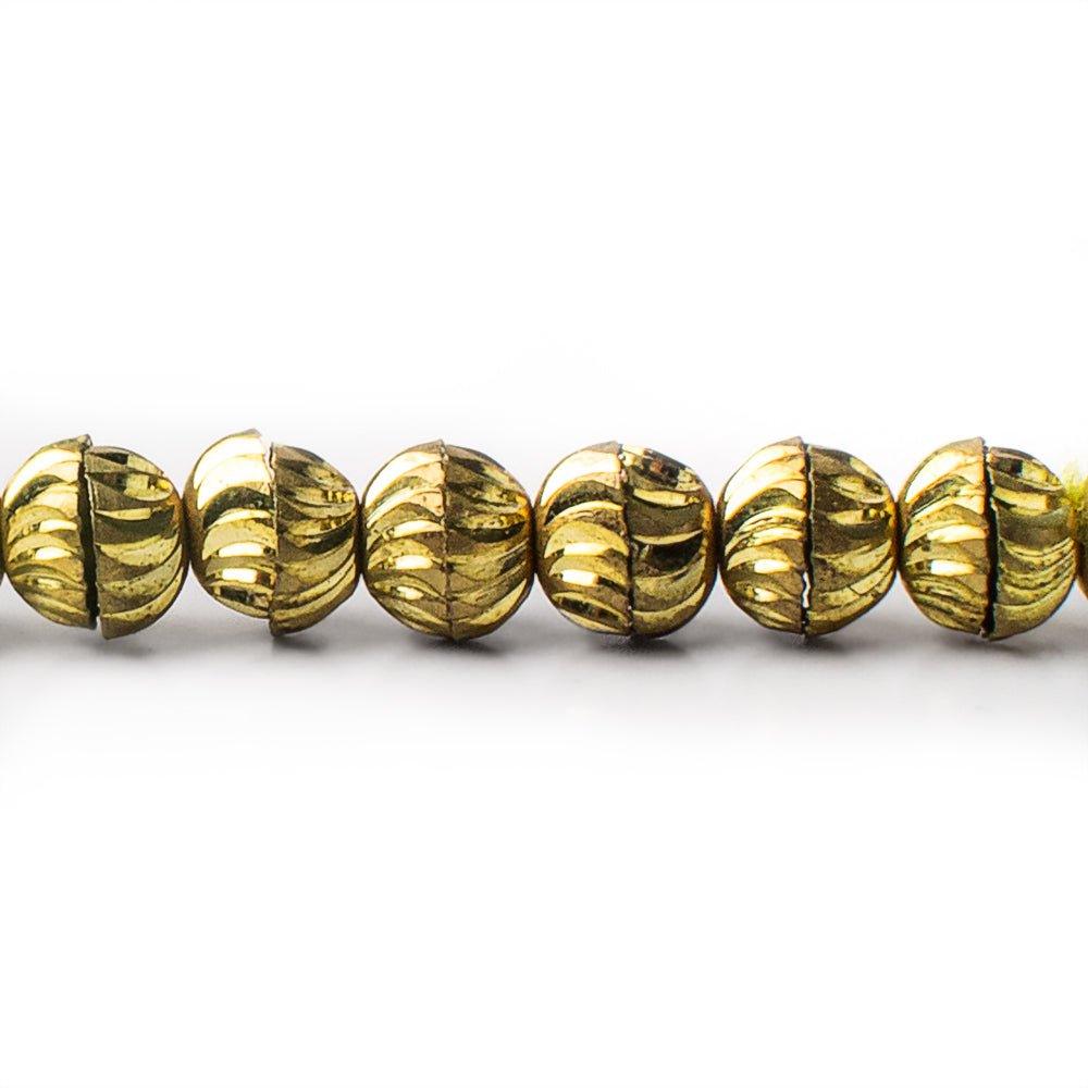 6mm Brass Curved Fluted Bead Caps 8 inch